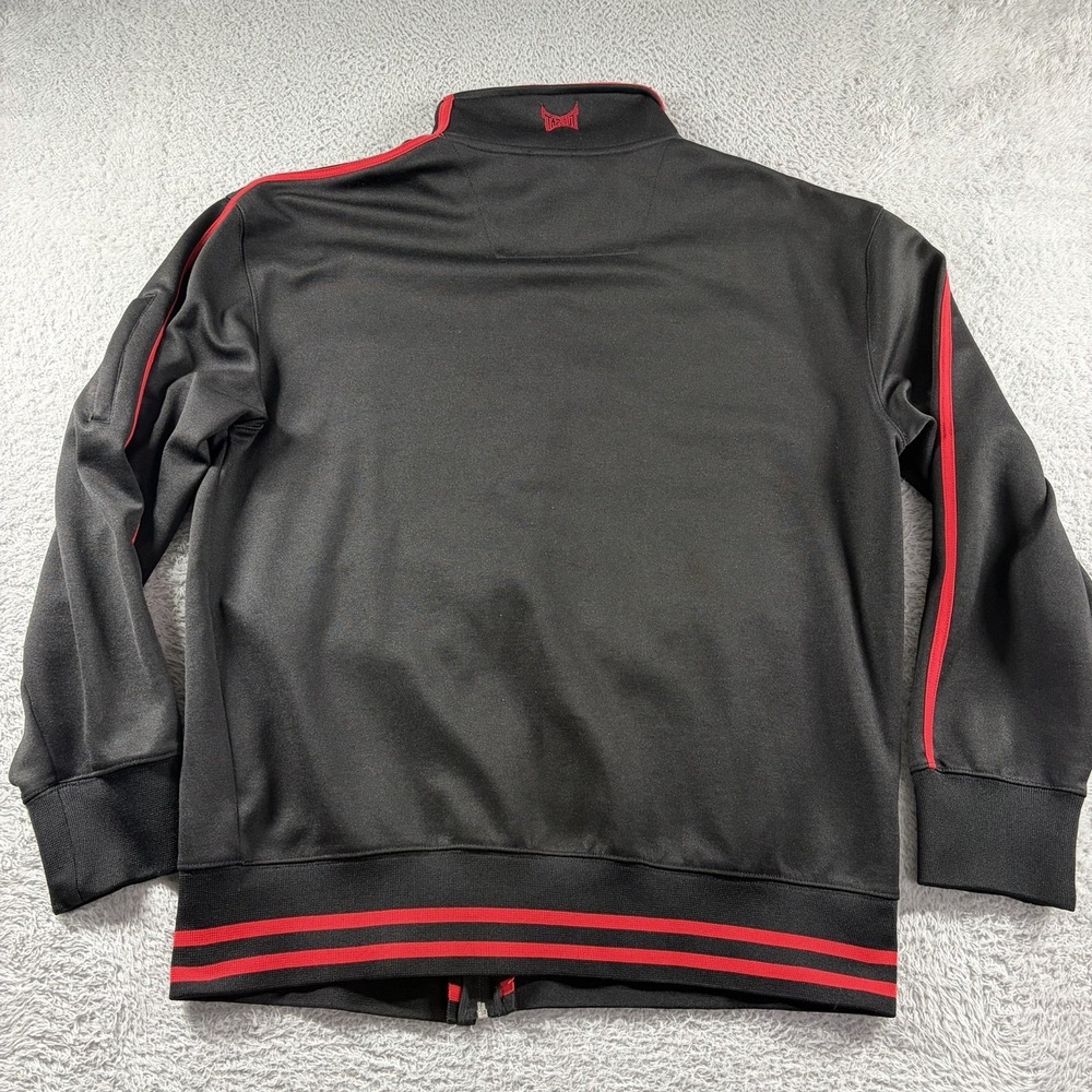 Tapout Track Jacket Mens XL Black Red Full Zip MMA Fighter Simply Believe - Picture 3 of 10